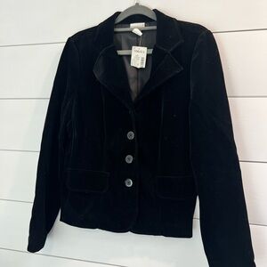 Fashion Bug Velvet  Black Blazer NWT